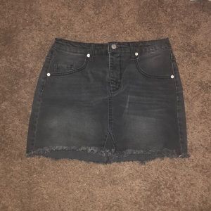 black jean skirt